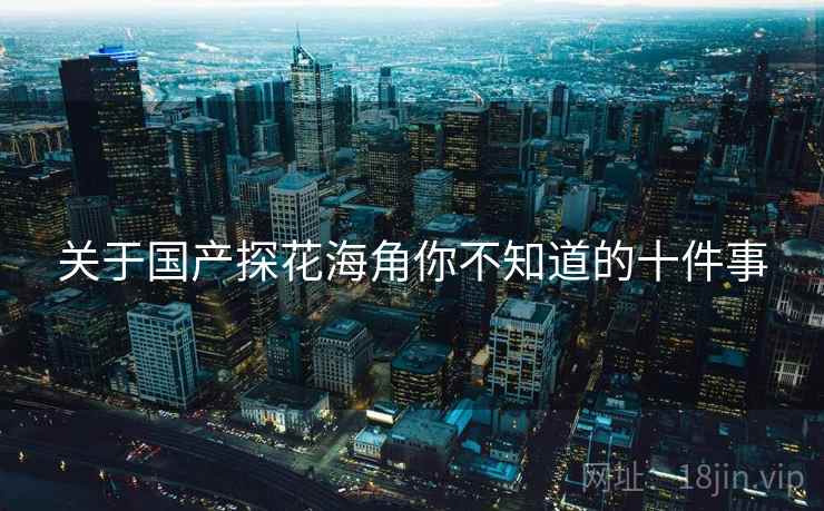 关于国产探花海角你不知道的十件事  第2张