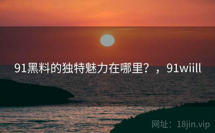 91黑料的独特魅力在哪里？，91wiill  第1张