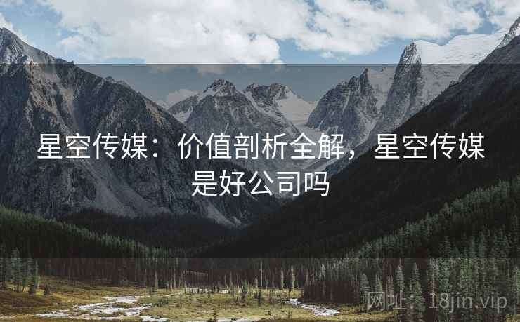 星空传媒：价值剖析全解，星空传媒是好公司吗  第1张