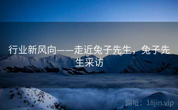 行业新风向——走近兔子先生，兔子先生采访  第2张