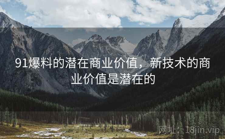 91爆料的潜在商业价值，新技术的商业价值是潜在的  第2张