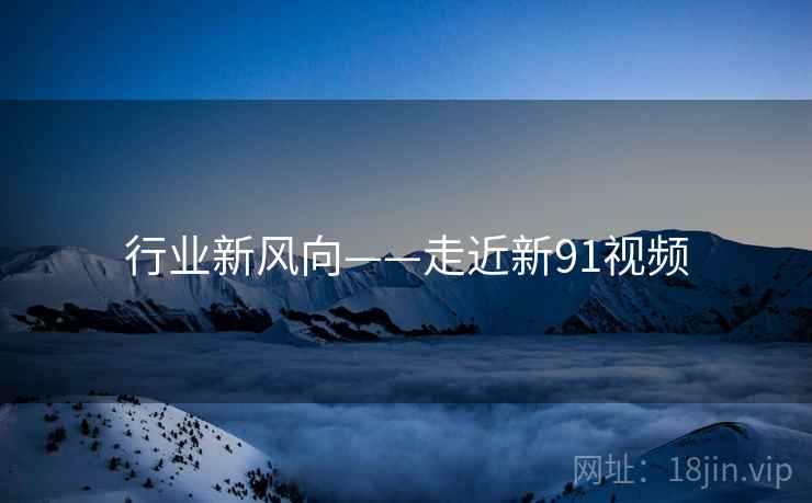 行业新风向——走近新91视频  第2张