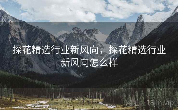 探花精选行业新风向，探花精选行业新风向怎么样